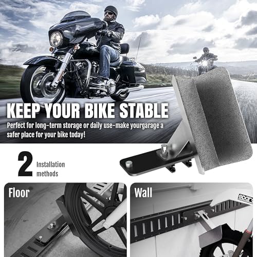 E-Track Motorcycle Wheel Chock Fits Floor or Wall E-Track 2pcs - Image 2