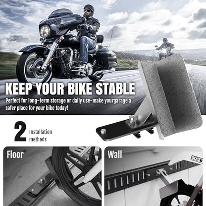 E-Track Motorcycle Wheel Chock Fits Floor or Wall E-Track 2pcs - Image 2
