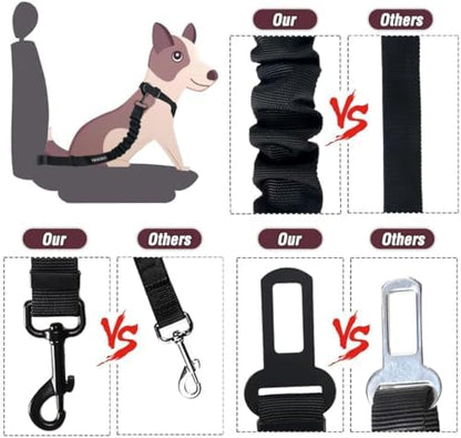 COOYOO Dog Seat Belt, Retractable Dog Car Harness Seat Belt - Image 6
