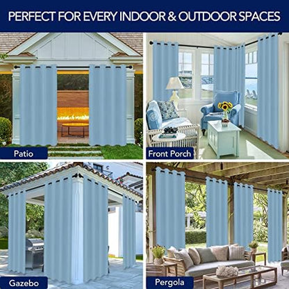 PureFit Outdoor Curtains for Patio Waterproof Weatherproof Outside Curtains - Image 5