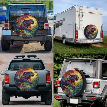 Cartoon Dinosaur Spare Tire Cover Dust-Proof Wheel Protector - Image 6