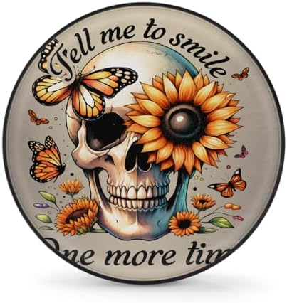 Skull Spare Tire Cover 14in Spare Wheel Covers Tire Storage Cover by YoYoYuchong
