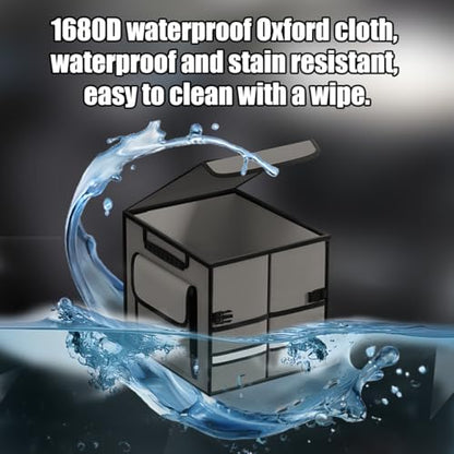 Car Trunk Organizer with Lid Collapsible Oxford Cloth Grey - Image 3