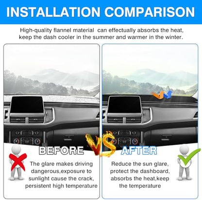 Autorder Dashboard Cover Mat for 2021-2024 Chevrolet Suburban/Tahoe/GMC Yukon - Image 3