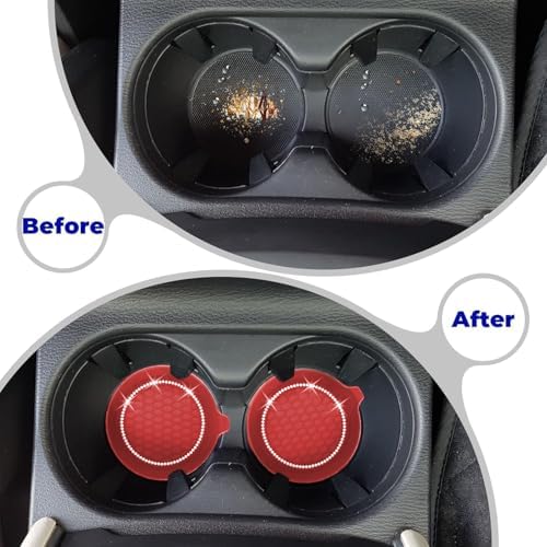 4 PCS Car Cup Coasters, Bling Cup Holder Coaster - Image 6