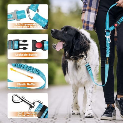 Dog Seat Belt, Durability Retractable Dog Car Harness Adjustable Dog Seat Belt - Image 5