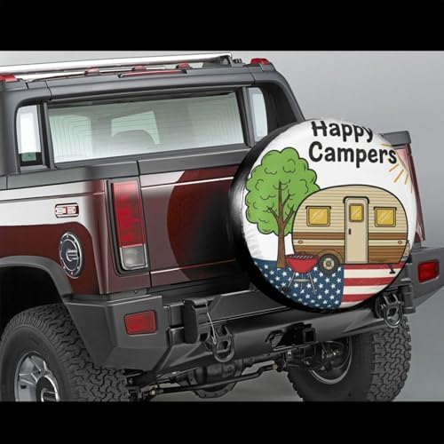 Campers American Flag Spare Tire Cover Wheel Protector Universal Fit - Image 3