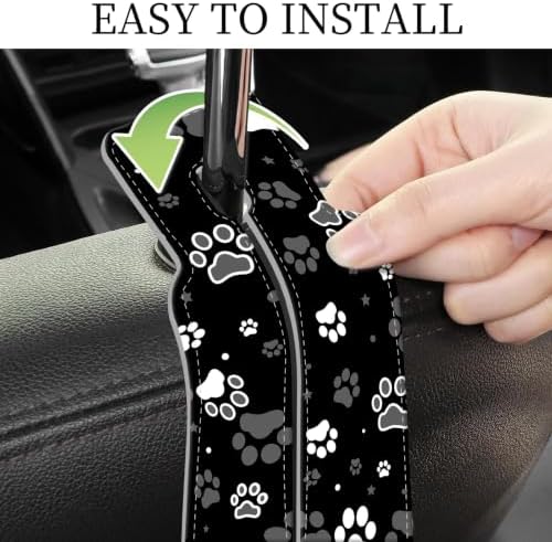 PU Leather Car Seat Hook, Storage Headrest Hanger, Cute Car Backseat Organizer - Image 5
