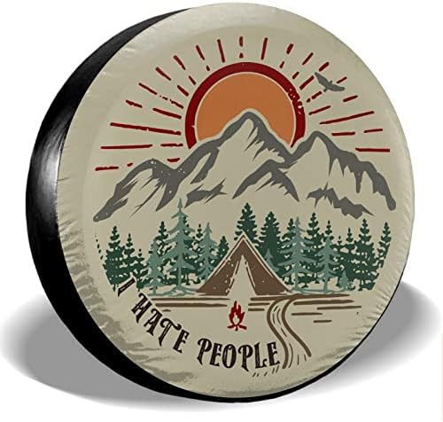 I Hate People Spare Tire Cover Weatherproof Wheel Protectors Universal Fit by Gwomo