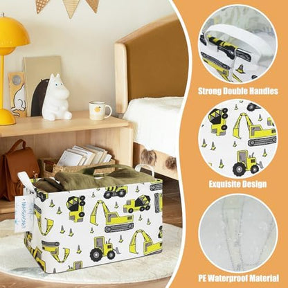 Rectangular Collapsible Storage Basket Nursery Organizer Engineering Car - Image 3