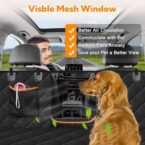 Kytely Dog Car Seat Cover for Back Seat, Waterproof Hammock for Car&SUV - Image 2
