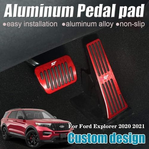 LEXLEY 2PCS Aluminum Brake Gas Pedal Covers - Image 2