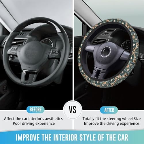Elastic Steering Wheel Cover, 15 Inch Absorbing Sweat - Image 3