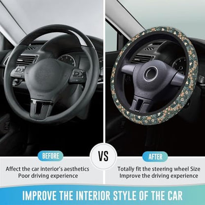Elastic Steering Wheel Cover, 15 Inch Absorbing Sweat - Image 3