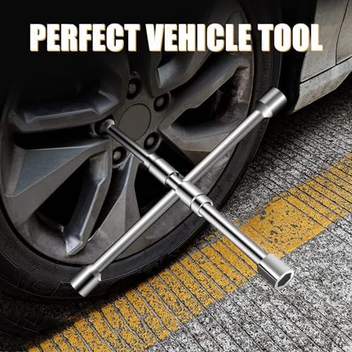 MIKKUPPA 4 Way Folding Lug Wrench, 4 Way Sliding Wheel Lug Nut Wrench - Image 6