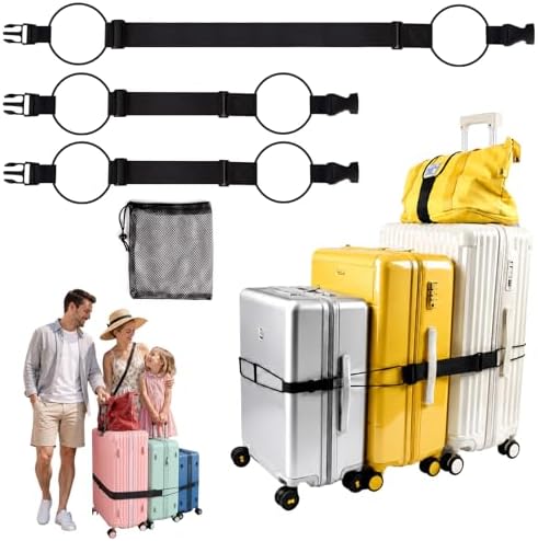 Luggage Straps Suitcases, Adjustable 3 PCS Storage Bag by Unknown