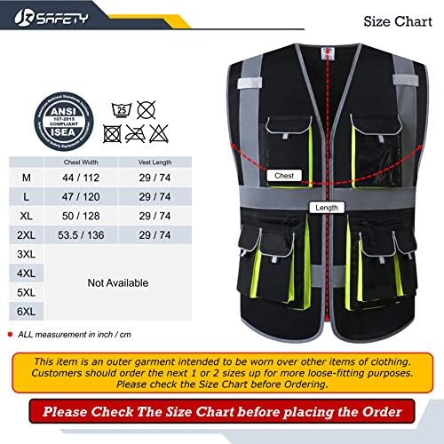 JKSafety Hi Vis Safety Vest for Men Women - Image 6