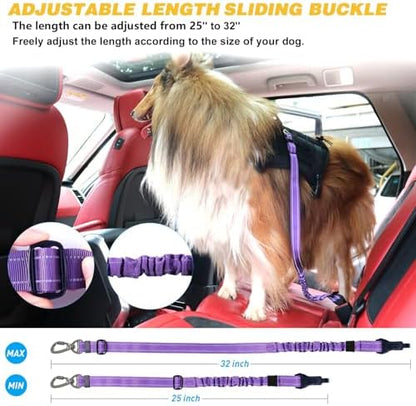 AUBELL Dog Seat Belt for Car, 2 Pack Set 3-in-1 Dog Car Harness - Image 6