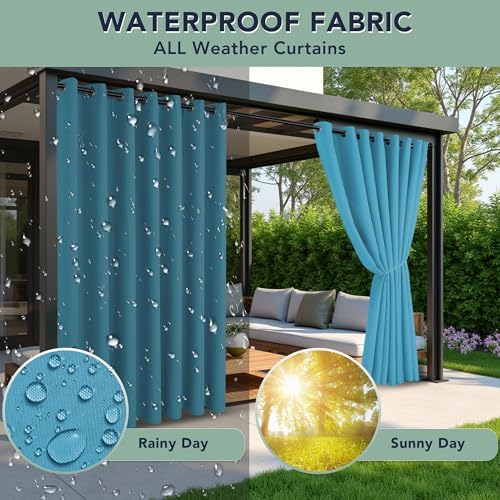 Patio Curtains Outdoor Waterproof, Privacy Drapes - Image 2
