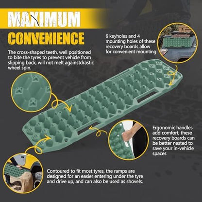 BUNKER INDUST Off-Road Traction Boards, Pair Recovery Tracks Traction Mat - Image 4