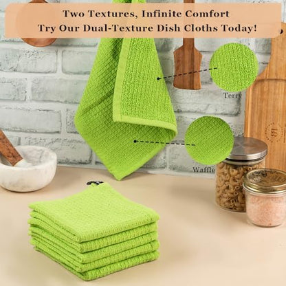 Kitchen Cleaning Dish Wash Cloths Waffle Terry Design Kitchen - Image 3