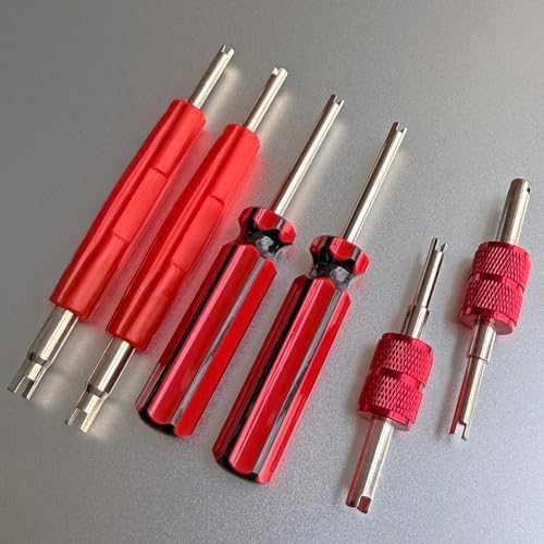 6Pcs Valve Stem Removal Tool Kit, R134a R12 A/C HVAC Air Conditioner Schrader - Image 2