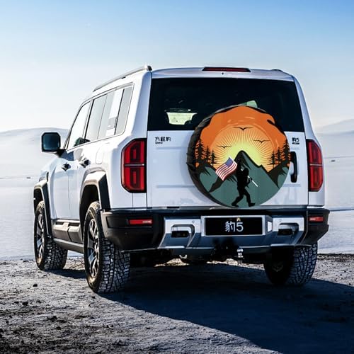 Spare Tire Cover for RV Trailer, Waterproof Leather American Flag Spare Tire - Image 2