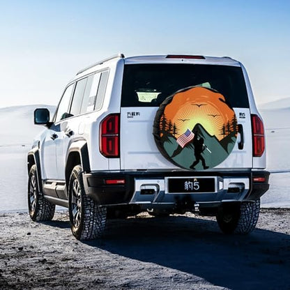 Spare Tire Cover for RV Trailer, Waterproof Leather American Flag Spare Tire - Image 2