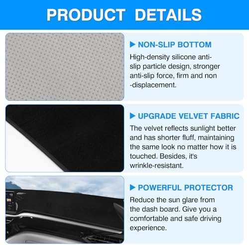 Autorder Dashboard Cover Mat for 2025 2026 Acura MDX Accessories Dash Cover - Image 6