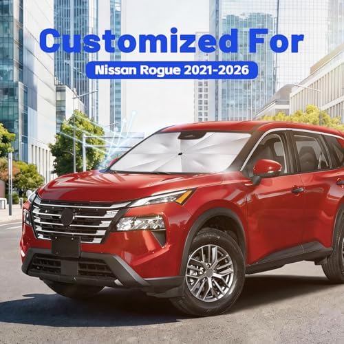 Car Windshield Sun Shade for Nissan Rogue 2021-2026, Foldable Car Sunshade - Image 2