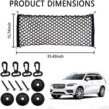 Car Rear Cargo Net with Good Elasticity&Tensile Strength Trunk Organizer - Image 2