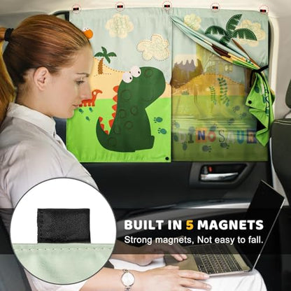 Car Window Shades with Cute Patterns, Auto Sunshades Sunglare/UV Blocker - Image 2