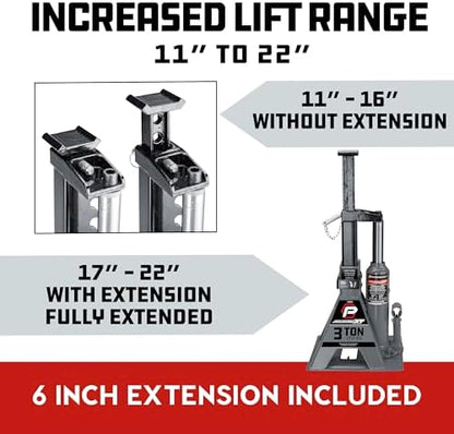 POWERBUILT 3 Ton All-in-One Hydraulic Bottle Jack and Jackstand in One - Image 2