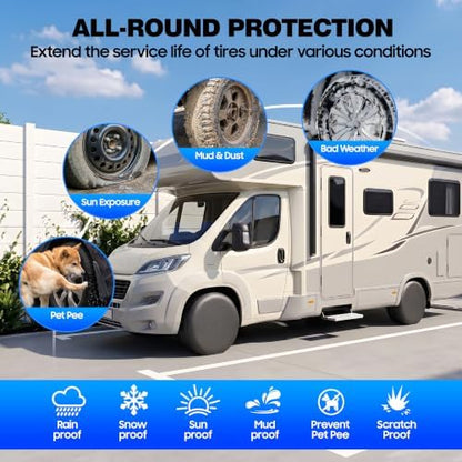 Moonet Thickened PVC Leather Tire Cover, Universal Fit 30-32" - Image 4