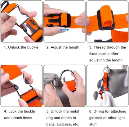 Wisdompro Jacket Gripper Strap for Travel, Add a Bag Luggage Straps - Image 5
