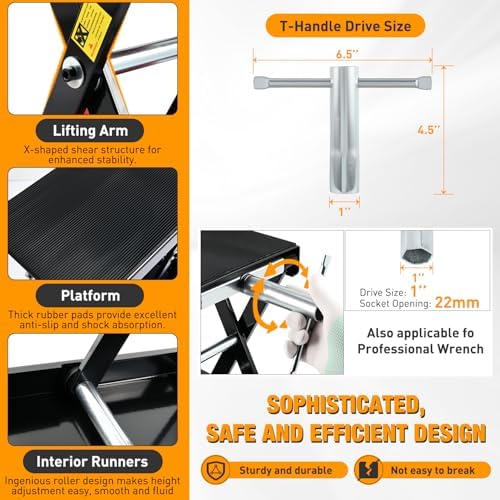 Nilight Motorcycle Lift 1100 LBS ATV Scissor Lift Jacks - Image 5