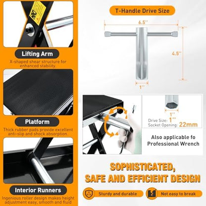 Nilight Motorcycle Lift 1100 LBS ATV Scissor Lift Jacks - Image 5