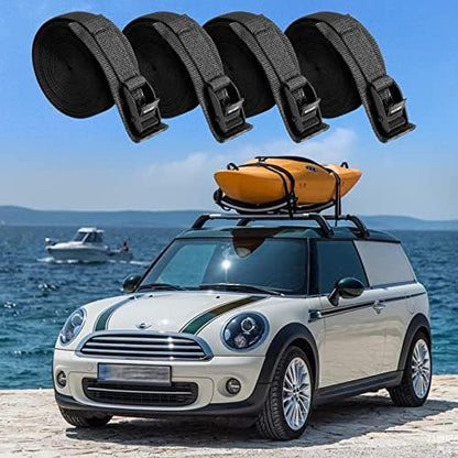 WEDAMER Kayak Tie Down Straps 1" x5Ft Cam Buckle Lashing Straps 2 Pack - Image 6