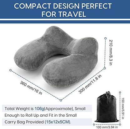 Inflatable Travel Pillow for Airplane Inflatable Neck Pillow for Traveling - Image 6