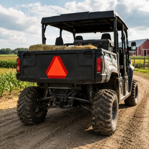 IGNIXIA Slow Moving Vehicle Sign, PVC Vinyl Decal Slow Moving Vehicle Triangle - Image 6