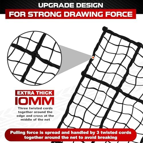 4'x6' Cargo Net for Pickup Truck Bed Stretch to 8'x12' Heavy-Duty 10mm Bed Net - Image 3