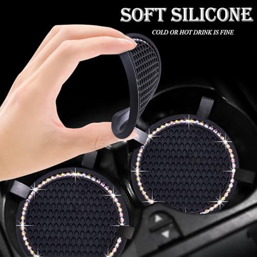 2PCS Bling Cup Holder Coaster, 2.75 Inch Auto Car Cup Holder Insert Coasters - Image 4