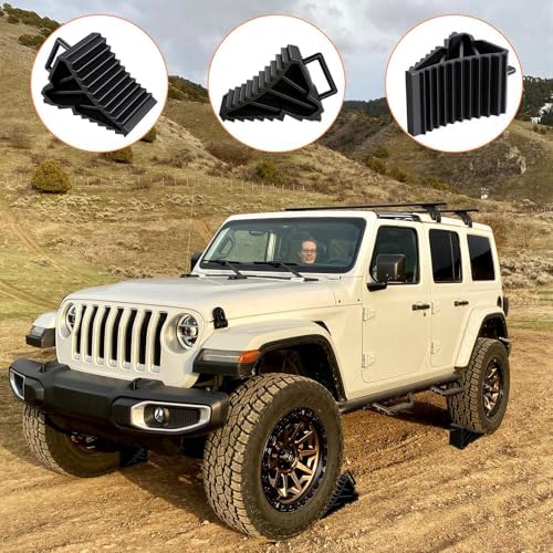 4 Pack Wheel Chocks for RV Trailers & Camper, Heavy Duty Non-Slip Tire Stoppers - Image 5