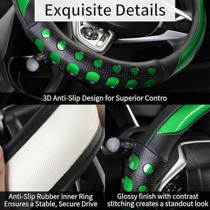 PU Leather Car Steering Wheel Cover - Image 4