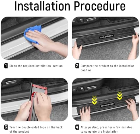 4PCS Door Sill Protector for Toyota 2013-2017 2018 RAV4 Accessories Matte Black - Image 6