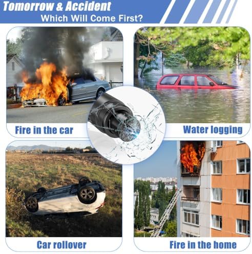 2 Pack Safe Hammer Glass Breaker Underwater, 2-in-1 Car Safety Hammer Window - Image 4