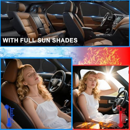 KMF 8pcs Sun Shades for Jeep Cherokee SUV 2014-2023 Accessories, Thicken Full - Image 2