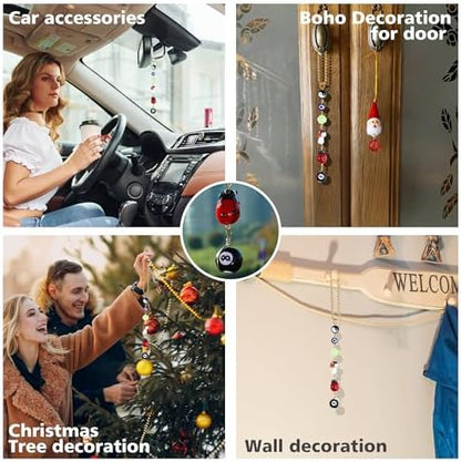 Car Rear View Mirror Accessories Mushroom Car Hanging Ornament, Evil Eye Witchy - Image 7