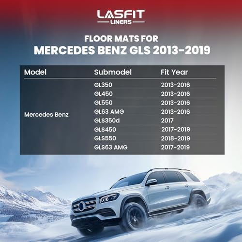 LASFIT Cargo & Backrest Mats for Mercedes Benz GLS 2017-2019 & GL 2013-2016 - Image 2