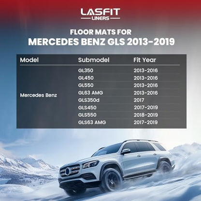 LASFIT Cargo & Backrest Mats for Mercedes Benz GLS 2017-2019 & GL 2013-2016 - Image 2